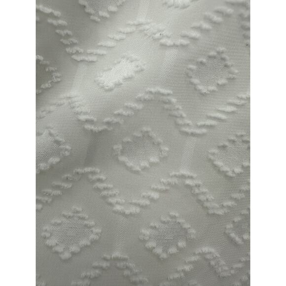 Melissa McCarthy Seven 7 Top Women 1X White V-Neck Argyle Textured Blouse - Picture 3 of 8